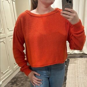 Free People Women's Orange Sweater